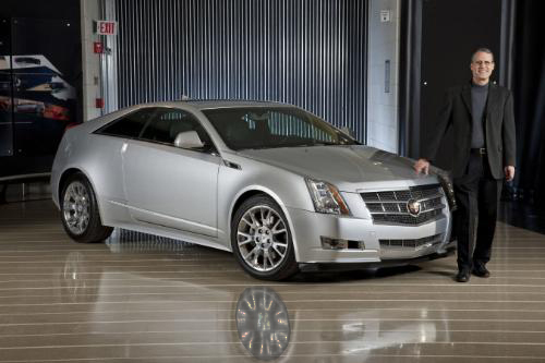 Bob Munson with CTS coupe at GM Design Center