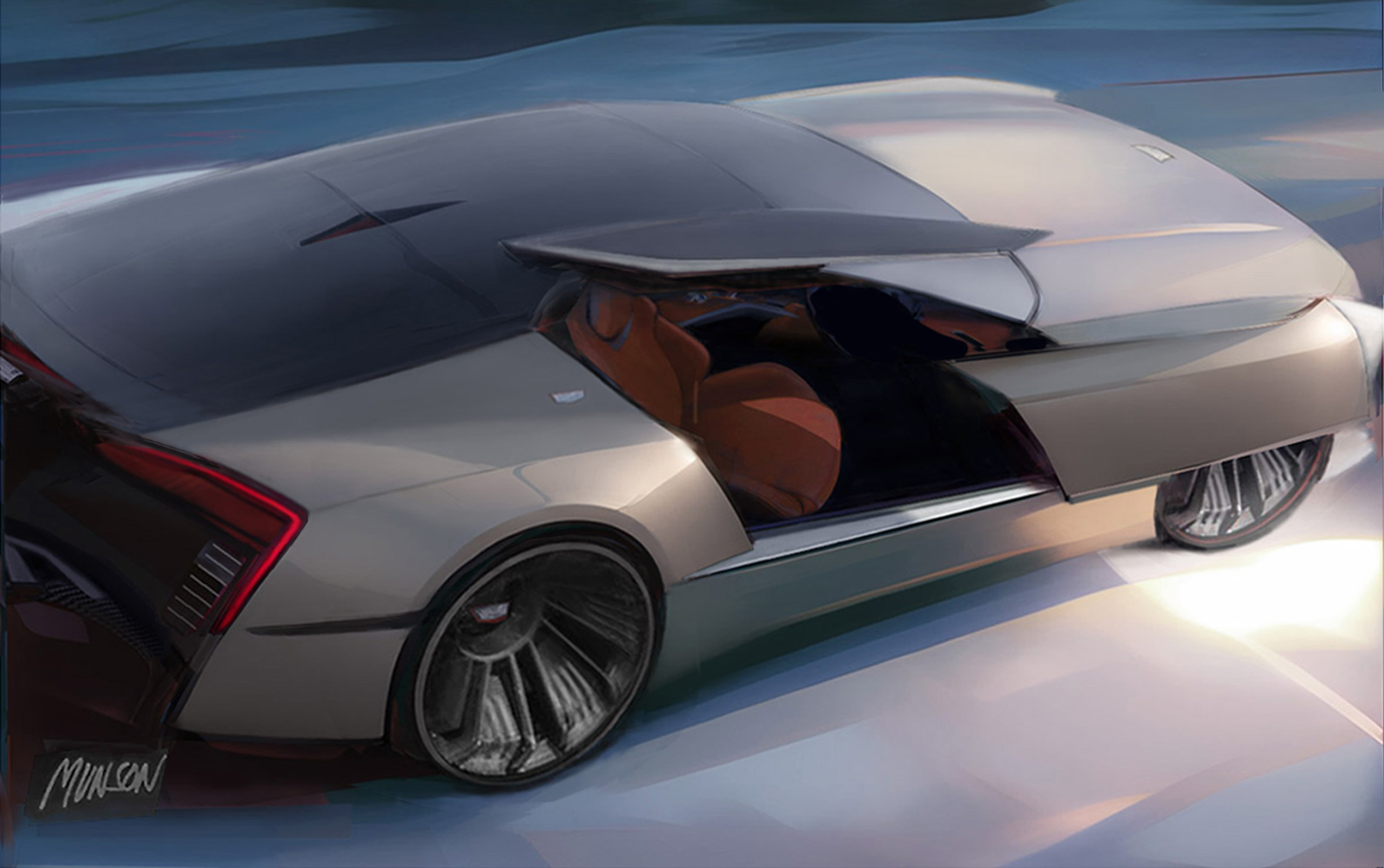 Cadillac coupe exterior concept using vizcom.ai